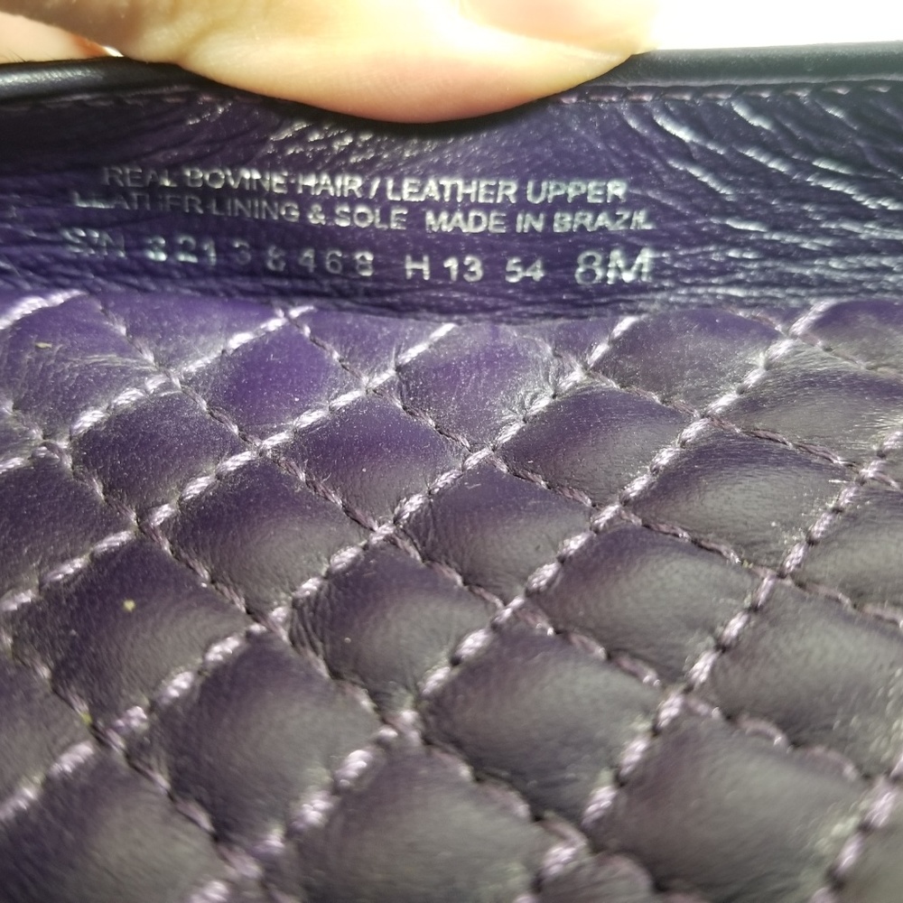 Tory Burch Jess Women Purple Calf Hair Loafers 8 M - Picture 8 of 8